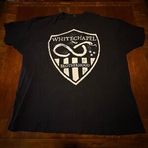 Whitechapel BROTHERHOOD Crest T-Shirt Size XXL 2XL Tultex Deathcore Metal Merch